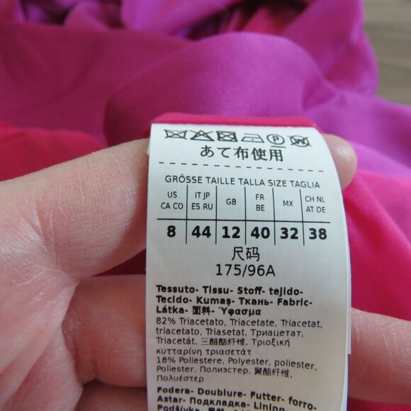 MARELLA Carrara Semi Fitted Satin Blazer in Fuchsia Purple - Size US 8 - Picture 13 of 13